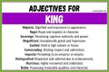 What words describe a king?